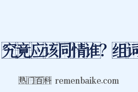 究竟应该同情谁？组词是什么意思的图片